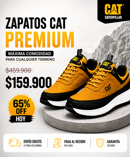 Zapatos Caterpillar Premium + Gorra y Llavero de Regalo