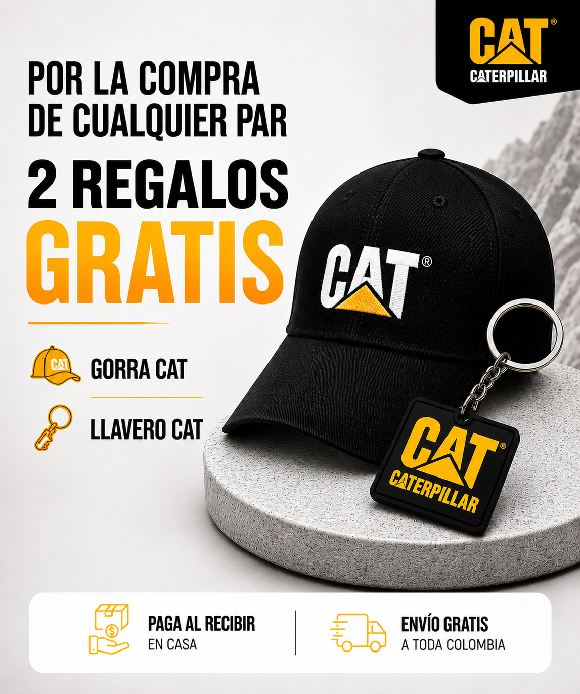 Zapatos Caterpillar Premium + Gorra y Llavero de Regalo