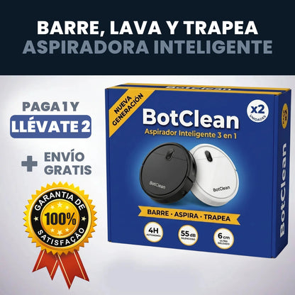 Compre 1 y LLÉVATE 2 - Robot Aspirador Inteligente BotClean™️ Max 3 en 1
